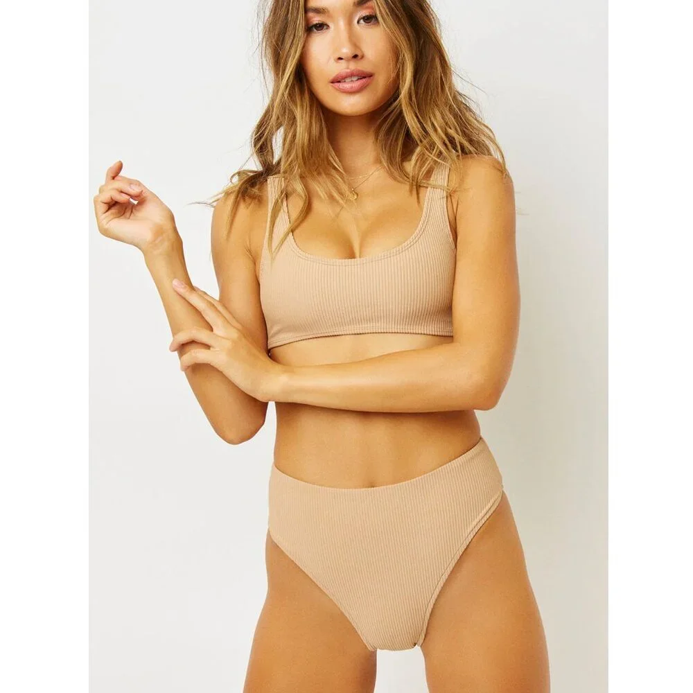Frankie's Bikinis High Waist Bikini Set